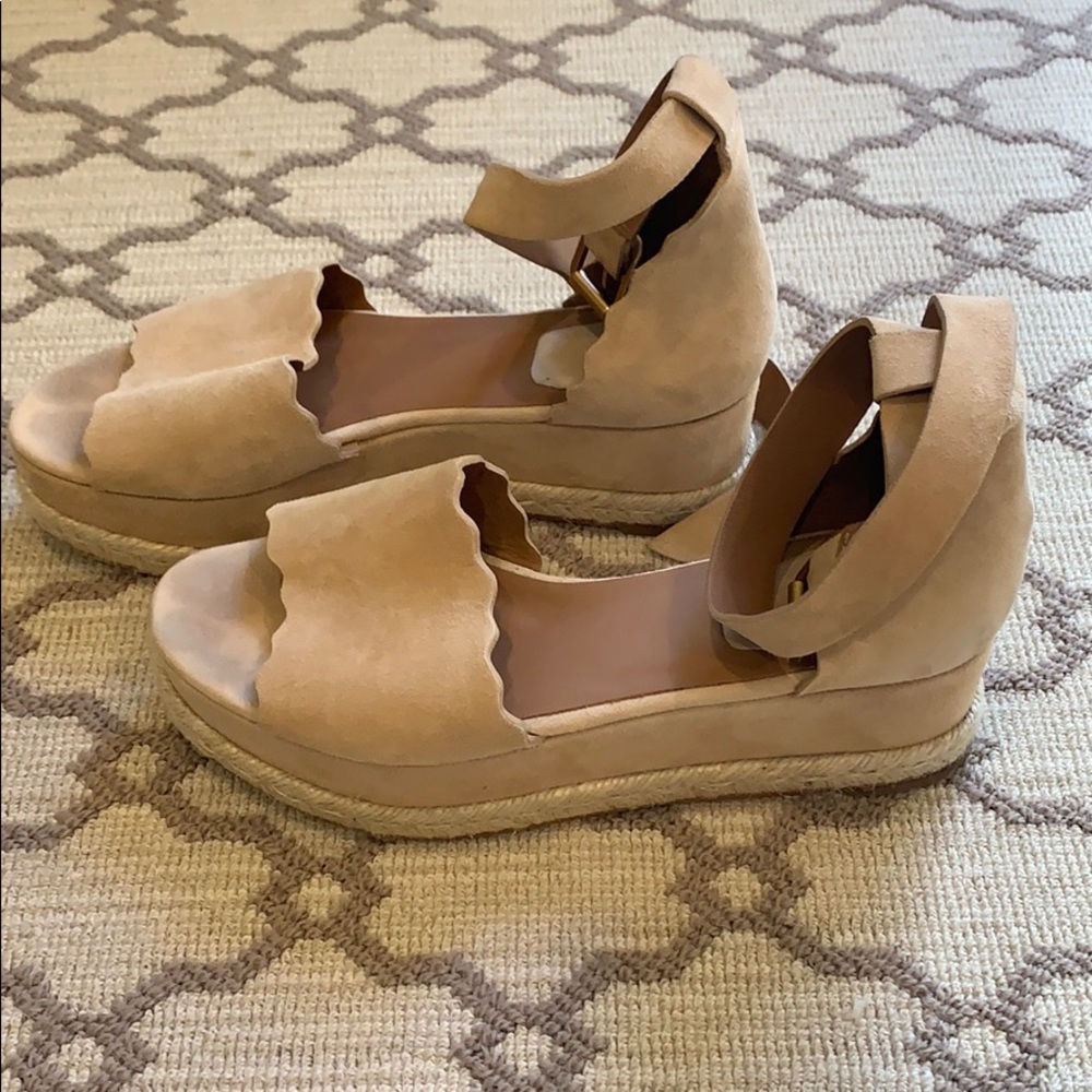 Chloe Lauren seude platform sandal